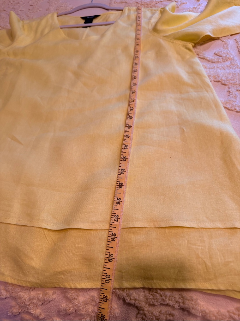 JM Collection Yellow Button-Front Blouse - Picture 9 of 14